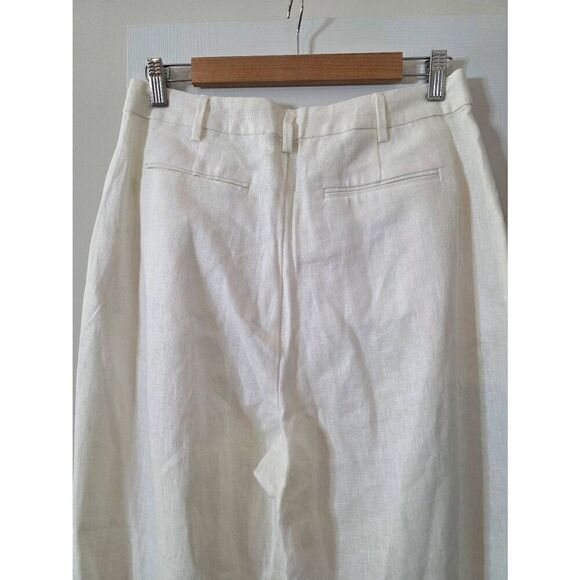 Electric Rose White Linen Trousers M NWOT - Picture 4 of 8